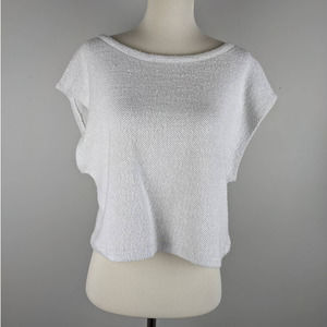 Eileen Fisher Medium Cropped Sleeveless Blouse